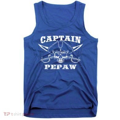 Captain Pepaw Pirate Skull Funny Grandpa Grandparents Day Cool Gift Tank Top