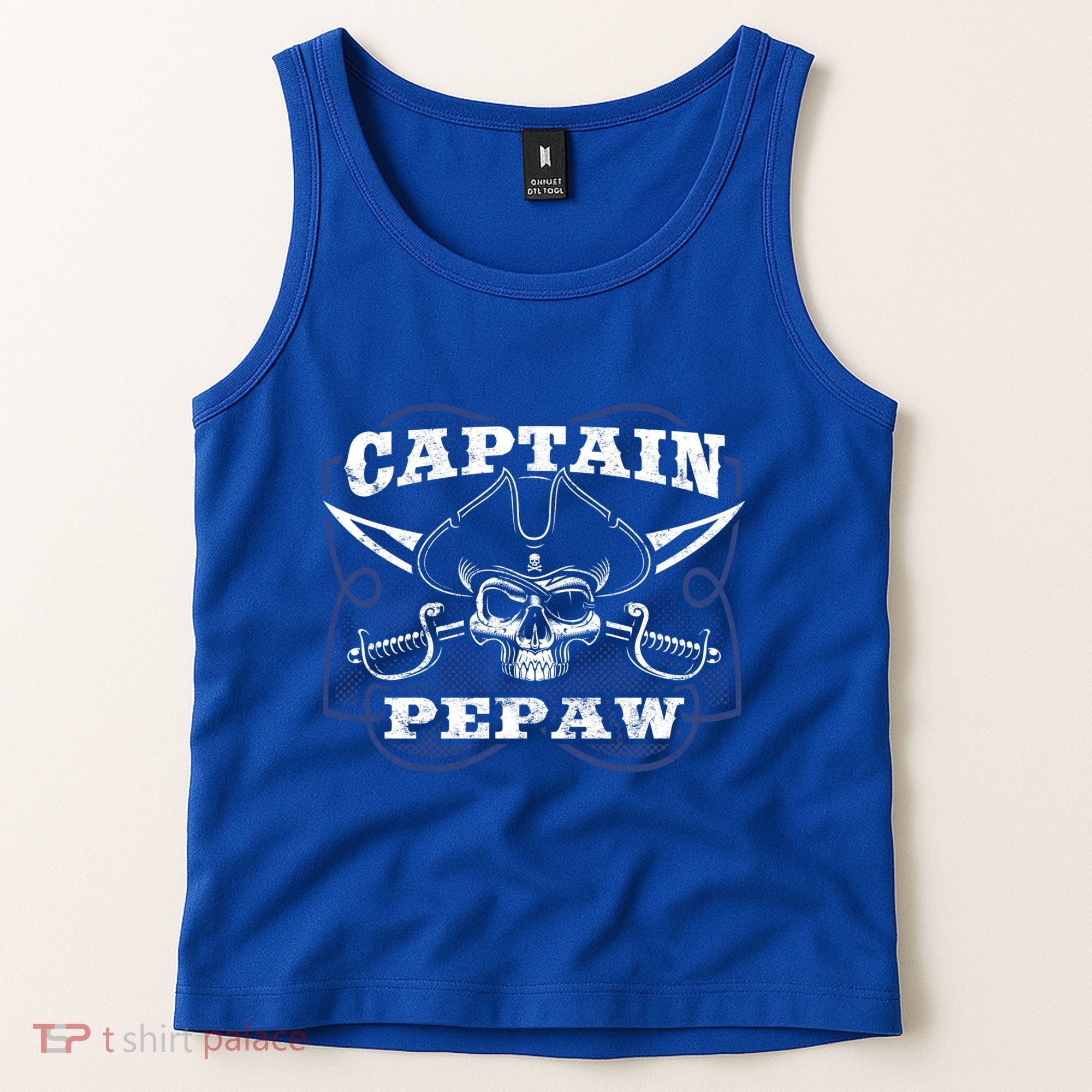 Captain Pepaw Pirate Skull Funny Grandpa Grandparents Day Cool Gift Tank Top