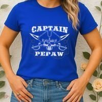 Captain Pepaw Pirate Skull Funny Grandpa Grandparents Day Cool Gift Women's T-Shirt thumb 2
