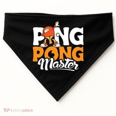 Cool Ping Pong Master For Table Tennis And Ping Pong Cool Gift USA-Made Doggie Bandana