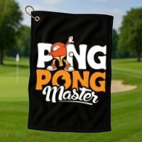 Cool Ping Pong Master For Table Tennis And Ping Pong Cool Gift Golf Towel thumb 1