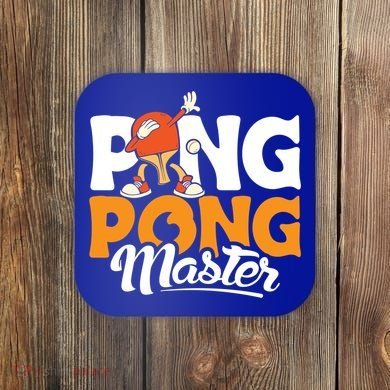 Cool Ping Pong Master For Table Tennis And Ping Pong Cool Gift Coaster