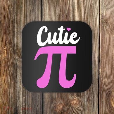Cutie Pi Pi Day Heart Coaster