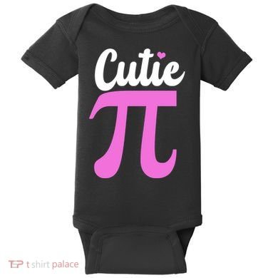 Cutie Pi Pi Day Heart Baby Bodysuit
