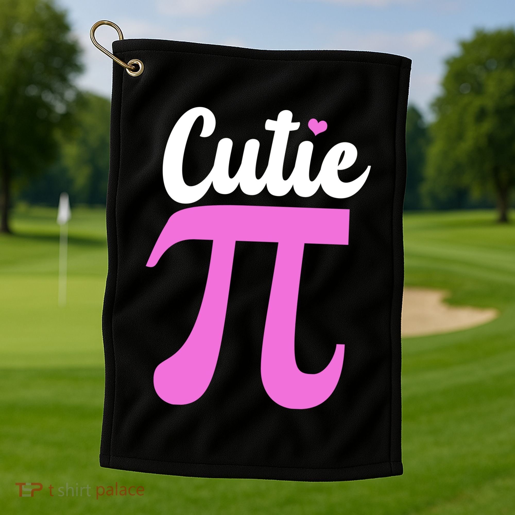 Cutie Pi Pi Day Heart Golf Towel