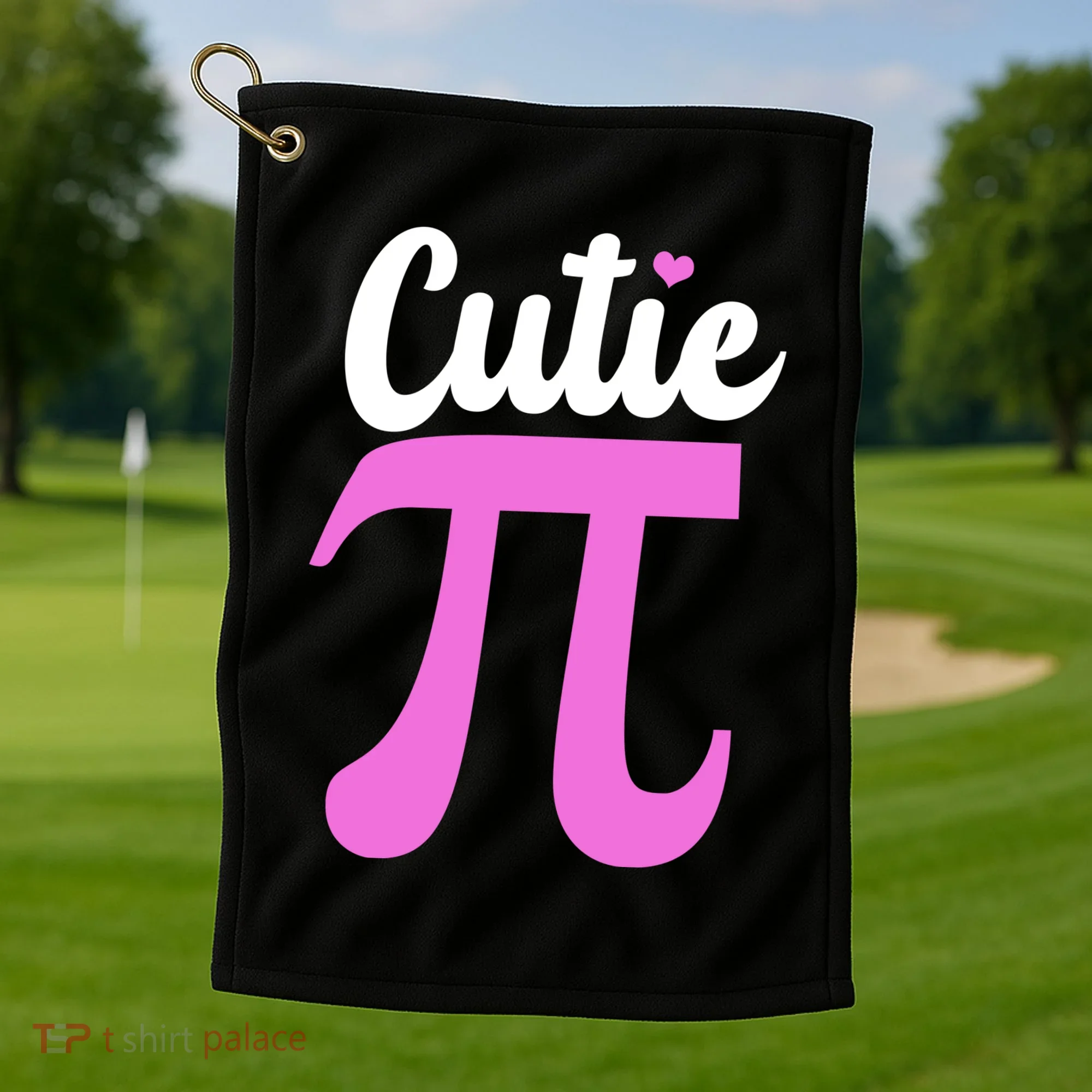 Cutie Pi Pi Day Heart Golf Towel
