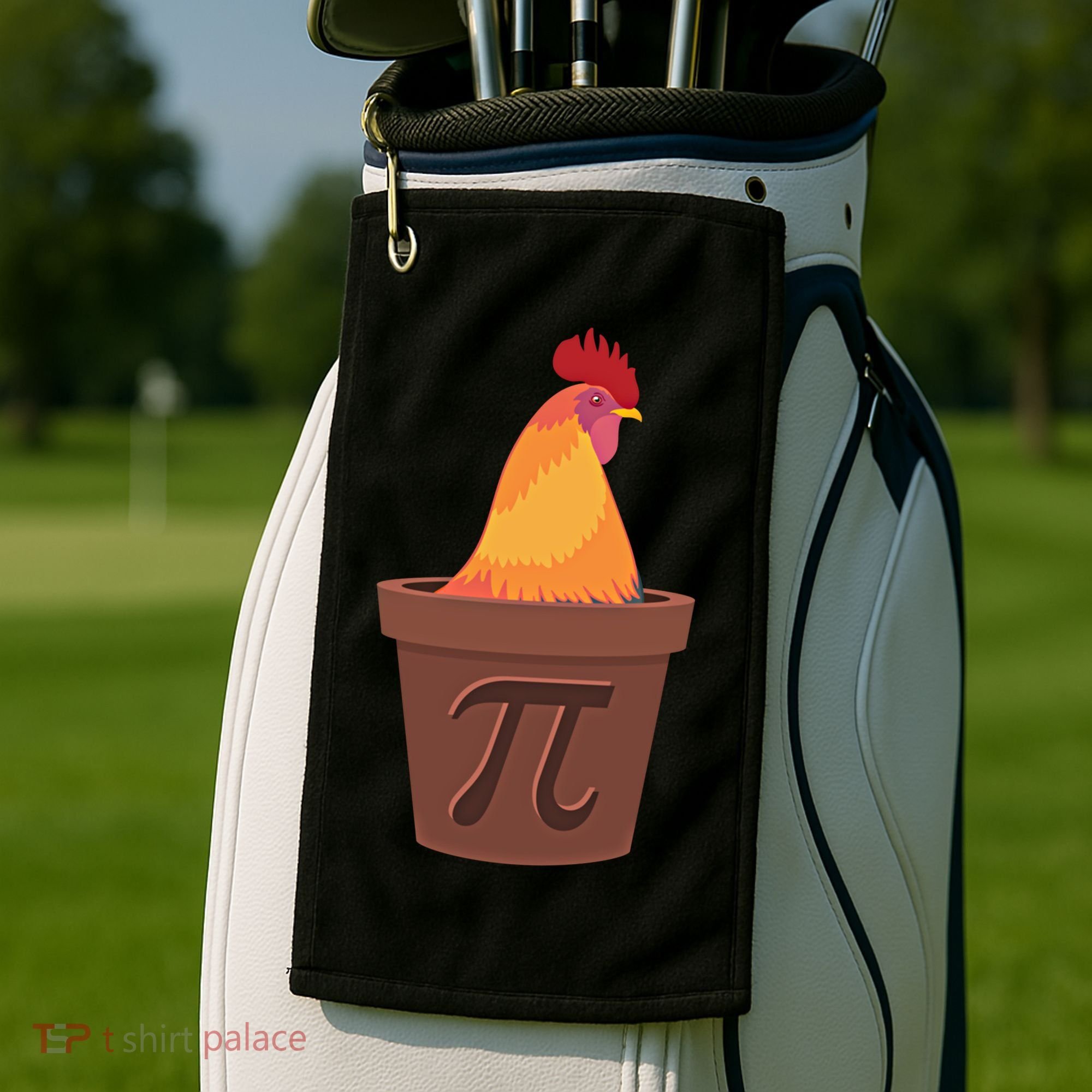 Chicken Pot Pie Pi Funny Math Cooking Gift Golf Towel