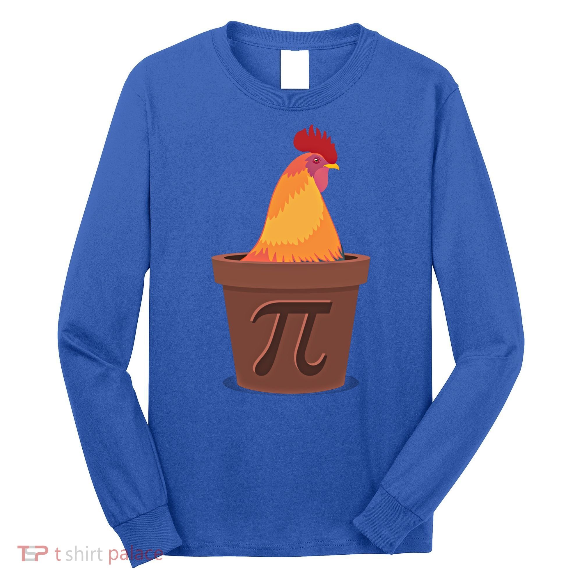 Chicken Pot Pie Pi Funny Math Cooking Gift Long Sleeve Shirt