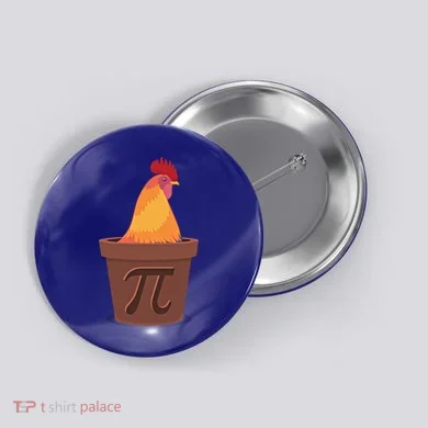 Chicken Pot Pie Pi Funny Math Cooking Gift Button