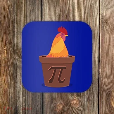 Chicken Pot Pie Pi Funny Math Cooking Gift Coaster