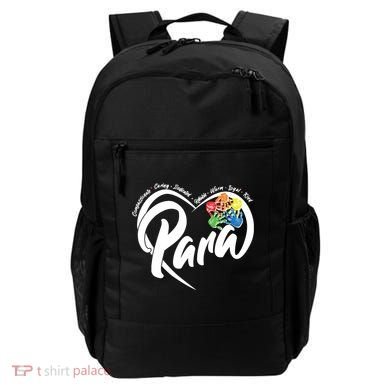 Cute Para Paraprofessional Teacher Heart Backpack