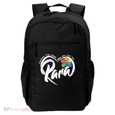 Cute Para Paraprofessional Teacher Heart Backpack