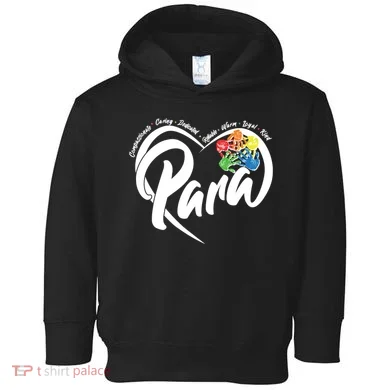 Cute Para Paraprofessional Teacher Heart Toddler Hoodie
