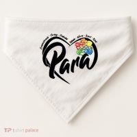 Cute Para Paraprofessional Teacher Heart USA-Made Doggie Bandana thumb 0