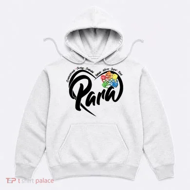 Cute Para Paraprofessional Teacher Heart Hoodie