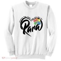 Cute Para Paraprofessional Teacher Heart Sweatshirt thumb 0