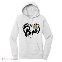 Cute Para Paraprofessional Teacher Heart Women's Hoodie thumb 0