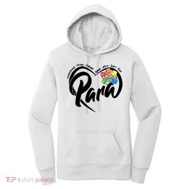 Cute Para Paraprofessional Teacher Heart Women's Hoodie