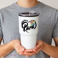 Cute Para Paraprofessional Teacher Heart Tumbler thumb 2