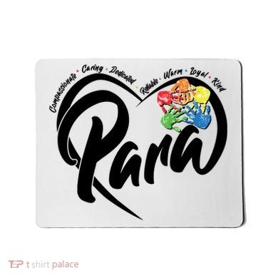 Cute Para Paraprofessional Teacher Heart Mousepad