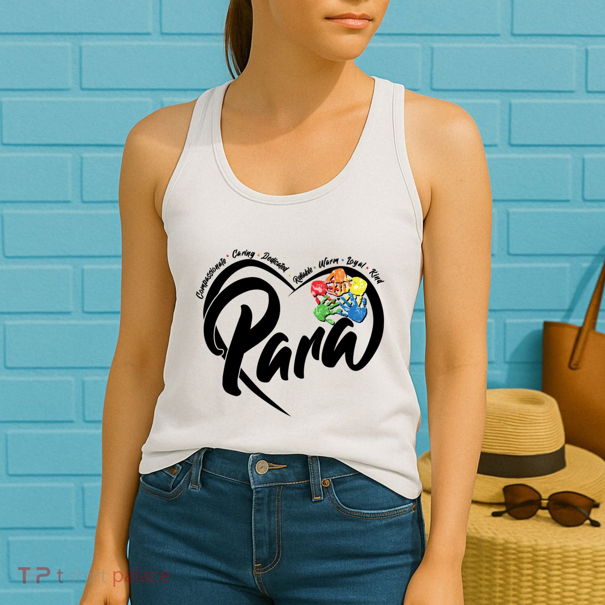 Cute Para Paraprofessional Teacher Heart Women's Tank Top