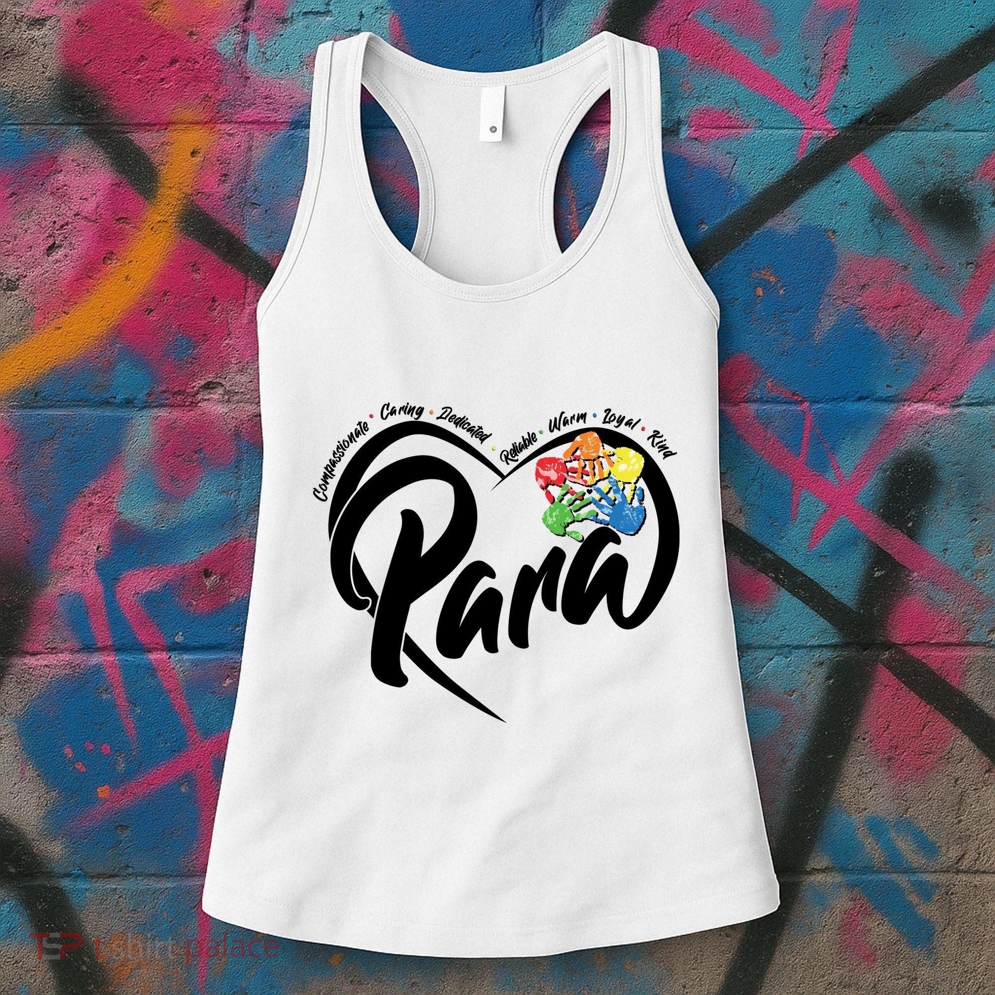 Cute Para Paraprofessional Teacher Heart Women's Tank Top