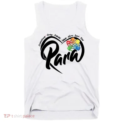 Cute Para Paraprofessional Teacher Heart Tank Top