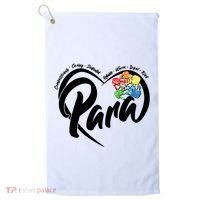 Cute Para Paraprofessional Teacher Heart Golf Towel thumb 0