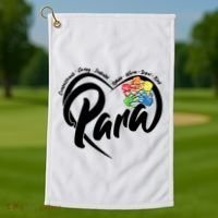 Cute Para Paraprofessional Teacher Heart Golf Towel thumb 1