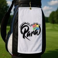 Cute Para Paraprofessional Teacher Heart Golf Towel thumb 2