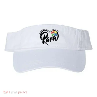 Cute Para Paraprofessional Teacher Heart Visor