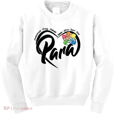 Cute Para Paraprofessional Teacher Heart Kids Sweatshirt