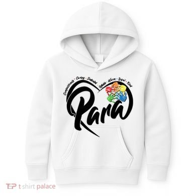 Cute Para Paraprofessional Teacher Heart Kids Hoodie