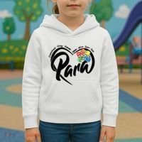 Cute Para Paraprofessional Teacher Heart Kids Hoodie thumb 3