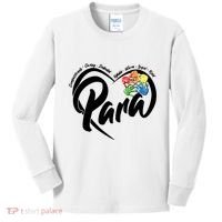 Cute Para Paraprofessional Teacher Heart Kids Long Sleeve Shirt thumb 0