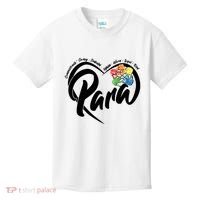Cute Para Paraprofessional Teacher Heart Kids T-Shirt thumb 0
