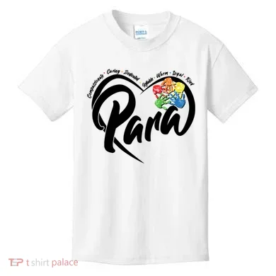 Cute Para Paraprofessional Teacher Heart Kids T-Shirt