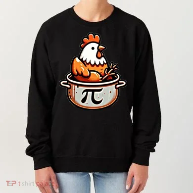 Chicken Pot Pie Funny Math Pun Chicken Pot Pi Day Gift Women's Sweatshirt