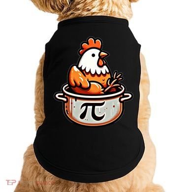 Chicken Pot Pie Funny Math Pun Chicken Pot Pi Day Gift Doggie Tank
