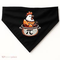 Chicken Pot Pie Funny Math Pun Chicken Pot Pi Day Gift USA-Made Doggie Bandana thumb 0