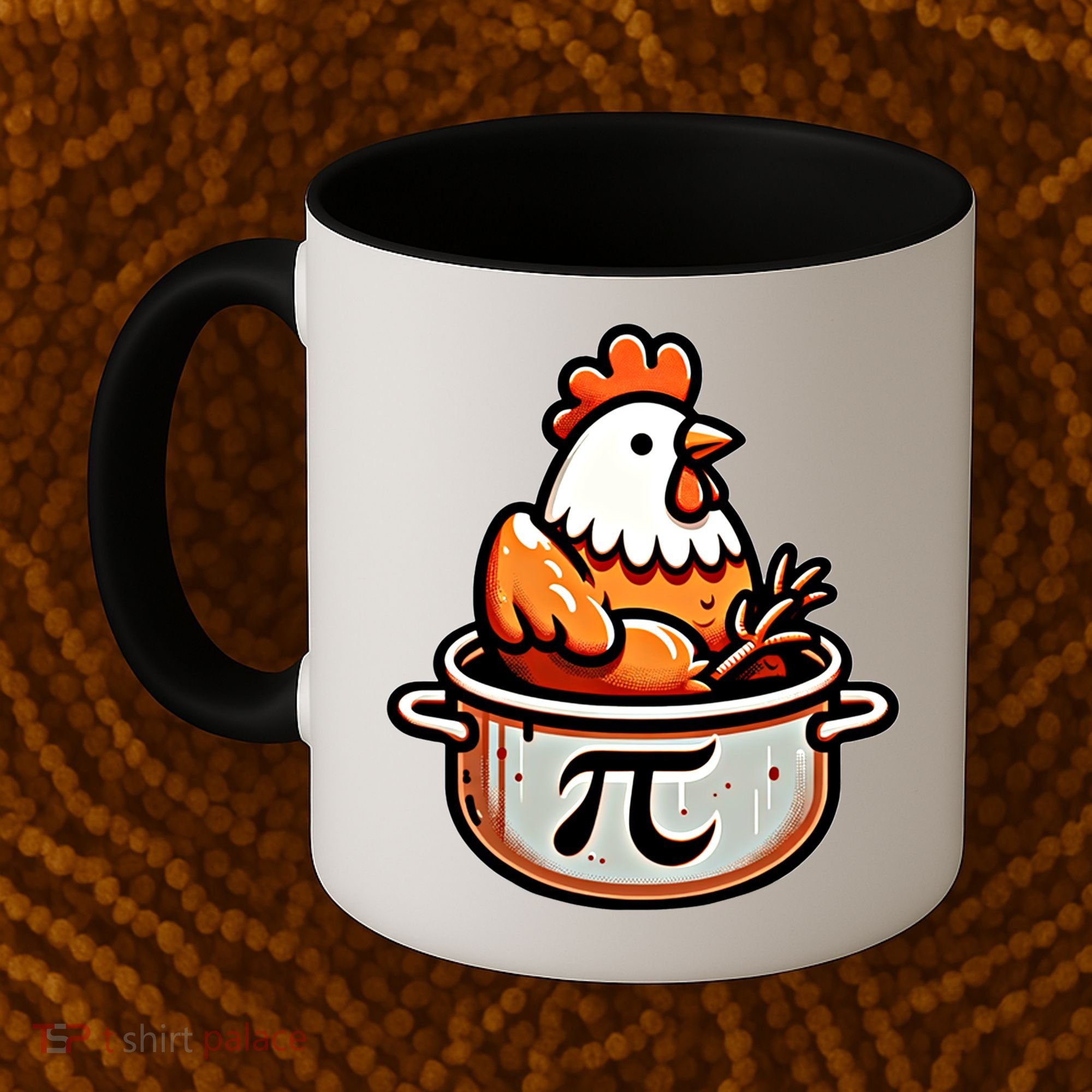 Chicken Pot Pie Funny Math Pun Chicken Pot Pi Day Gift Coffee Mug