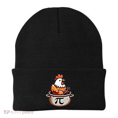 Chicken Pot Pie Funny Math Pun Chicken Pot Pi Day Gift Beanie