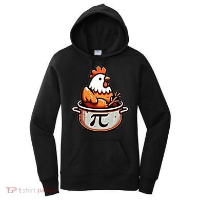 Chicken Pot Pie Funny Math Pun Chicken Pot Pi Day Gift Women's Hoodie