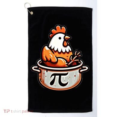 Chicken Pot Pie Funny Math Pun Chicken Pot Pi Day Gift Golf Towel