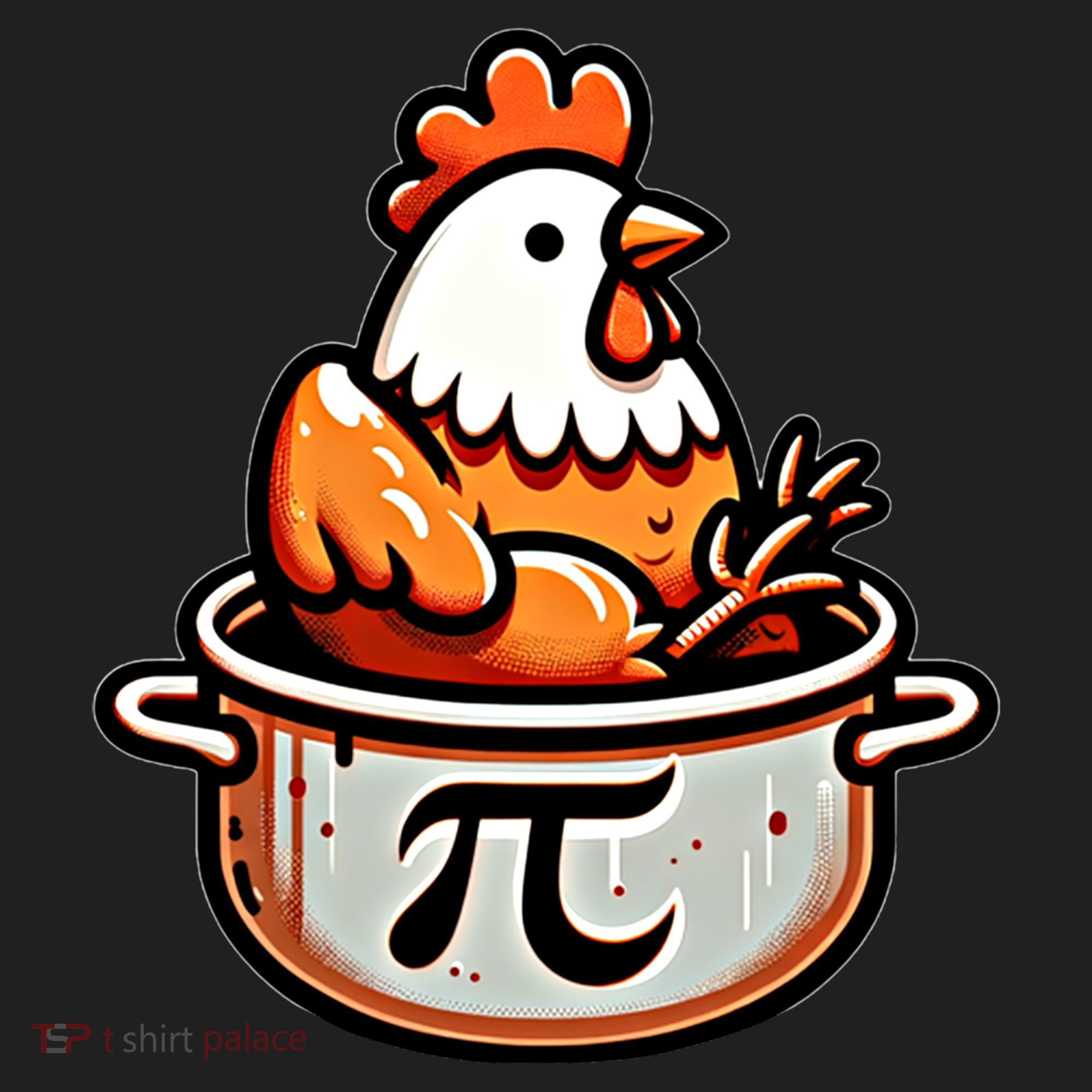 Chicken Pot Pie Funny Math Pun Chicken Pot Pi Day Gift Golf Towel