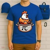 Chicken Pot Pie Funny Math Pun Chicken Pot Pi Day Gift T-Shirt thumb 6