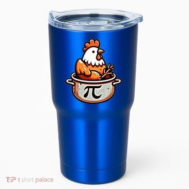 Chicken Pot Pie Funny Math Pun Chicken Pot Pi Day Gift Tumbler