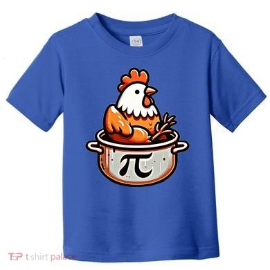 Chicken Pot Pie Funny Math Pun Chicken Pot Pi Day Gift Toddler T-Shirt
