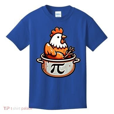Chicken Pot Pie Funny Math Pun Chicken Pot Pi Day Gift Kids T-Shirt