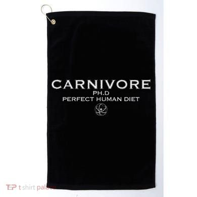 Carnivore Ph.D Perfect Human Diet Meat Eater Golf Towel